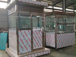 【盛辉嘉业】 不锈钢保安岗亭生产完成发往北京某领事馆